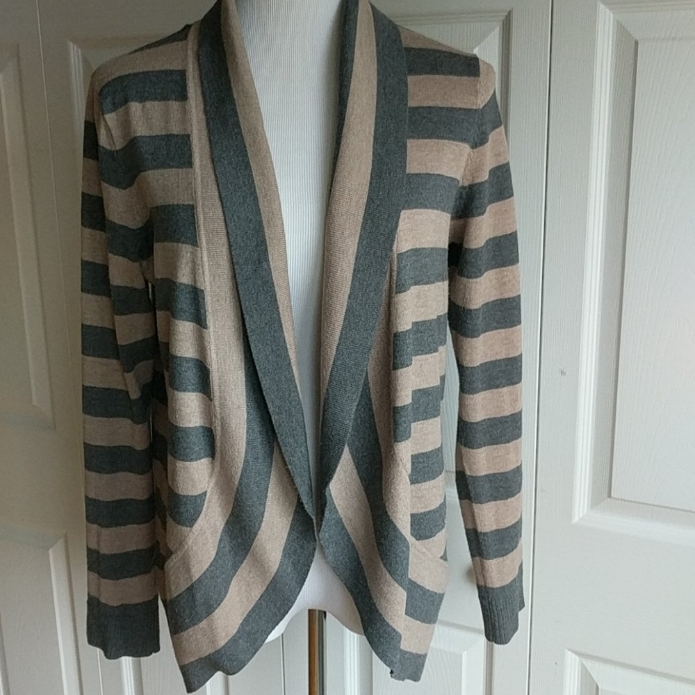 Striped Retro-ology open cardigan, medium